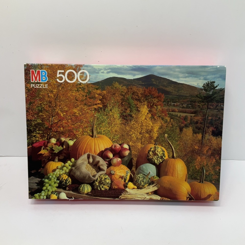 Vintage Milton Bradley harvest still life 500 piece puzzle sealed